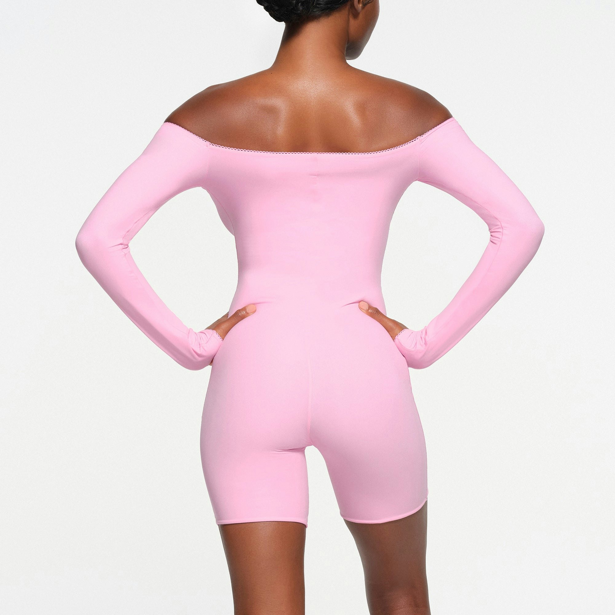 Picot Off the Shoulder Onesie - 3