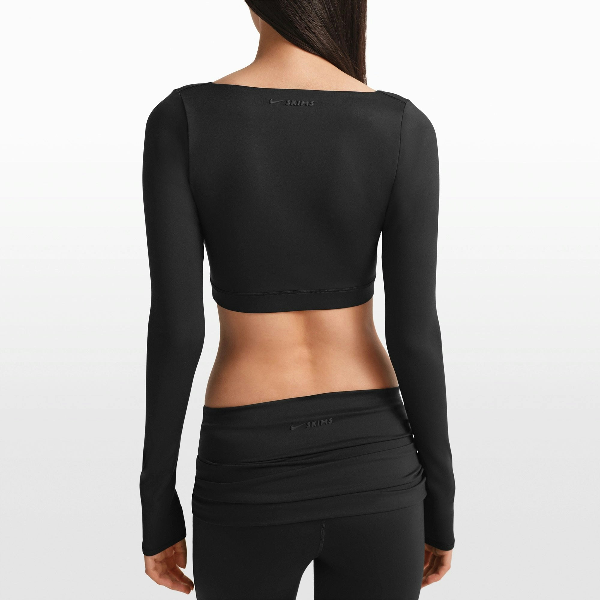 Wrap Long Sleeve Cropped Top - 4