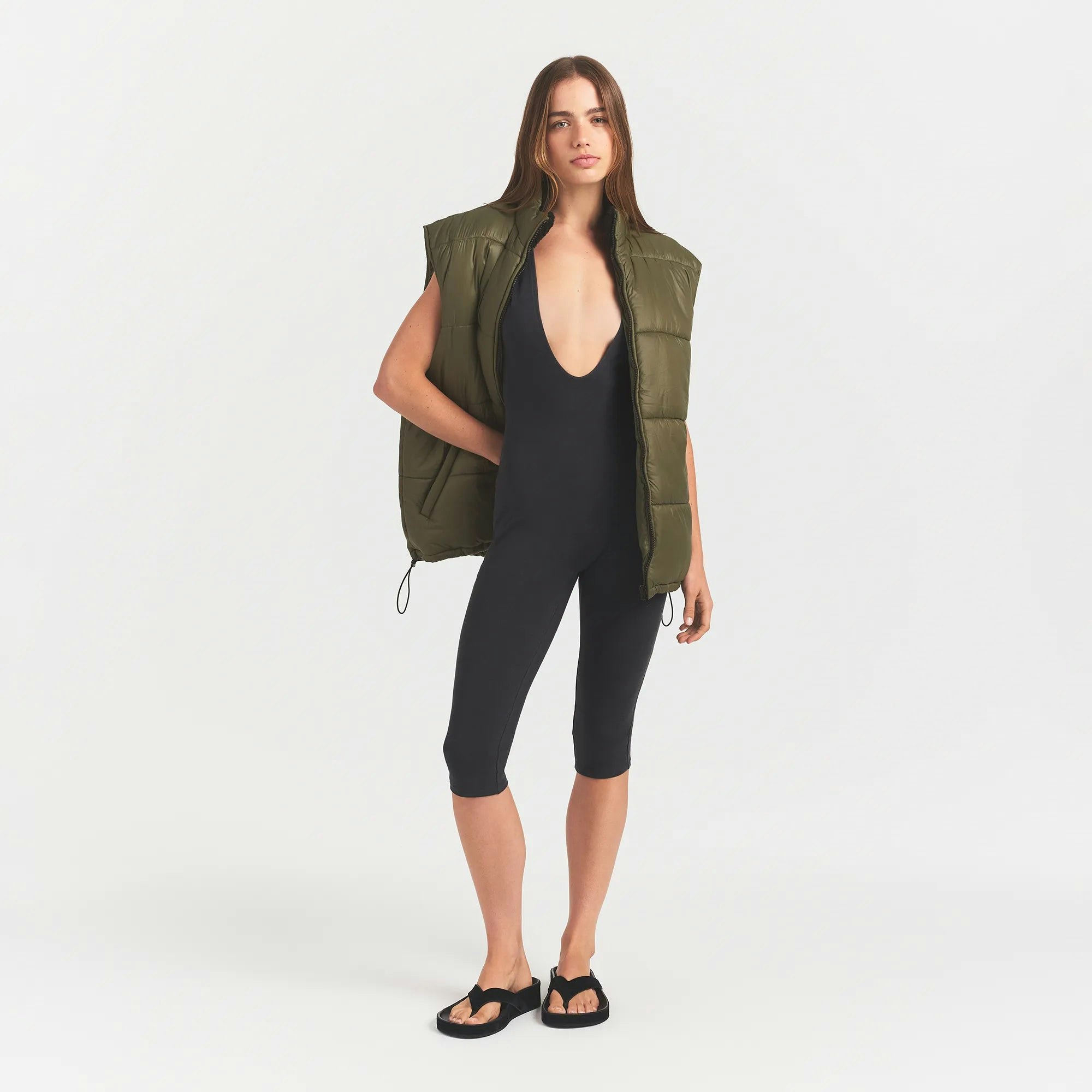 Lightweight Puffer Oversized Vest