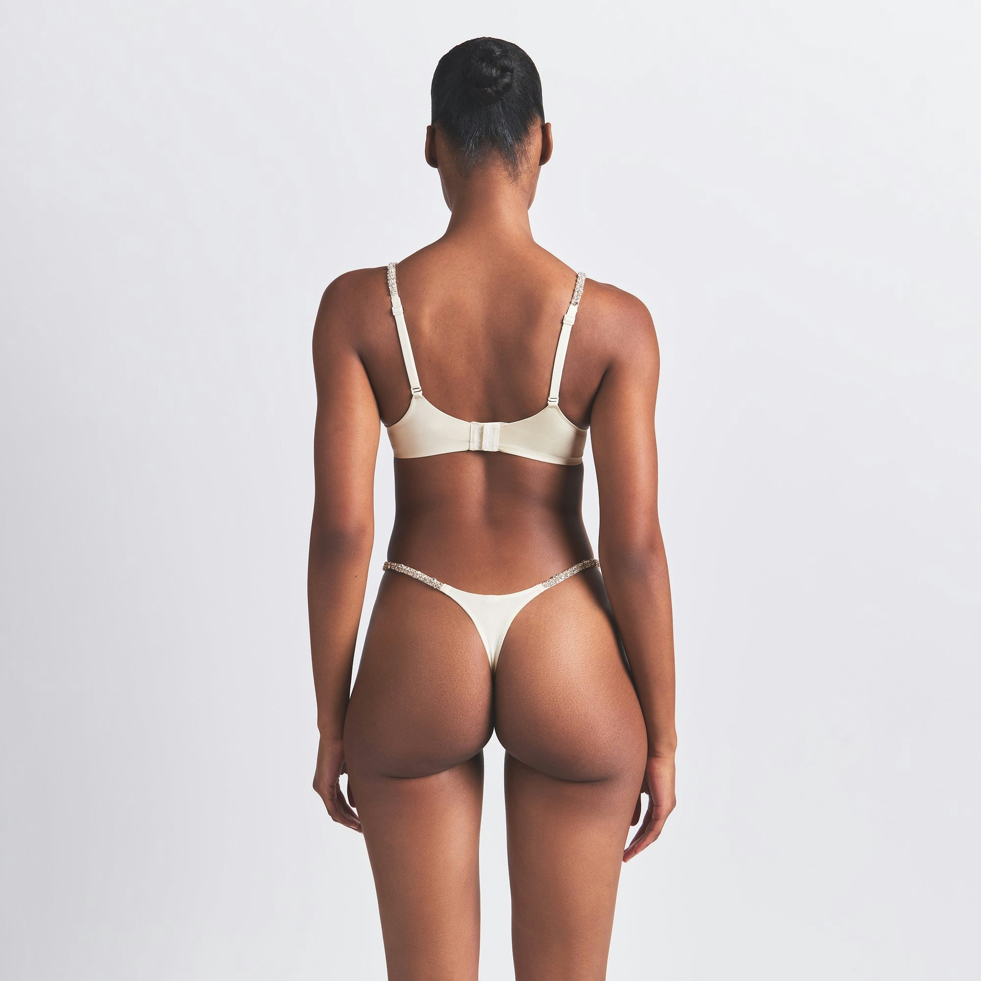 Rhinestone Teardrop Push-up Bra - 4