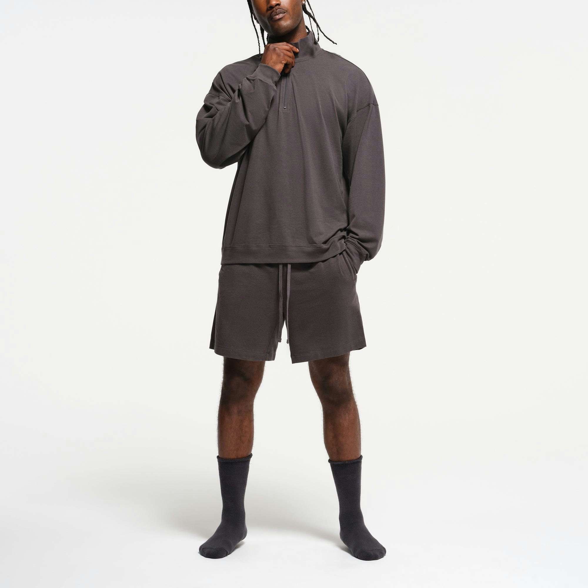 Mens Relaxed Quarter Zip Pullover - 4