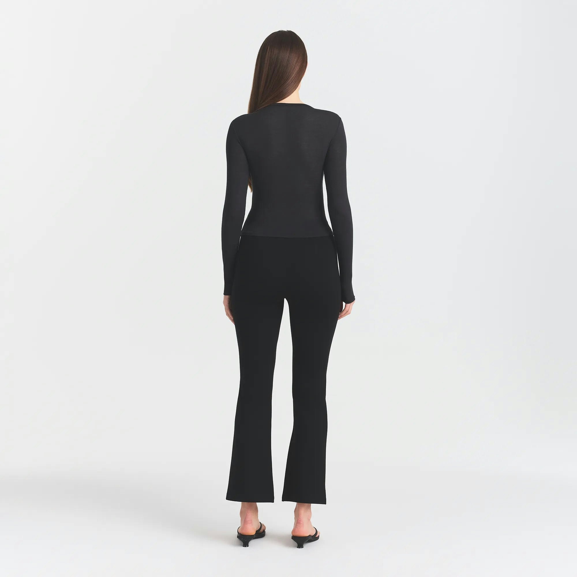 High-Waisted Cropped Kick Flare Pant - 4