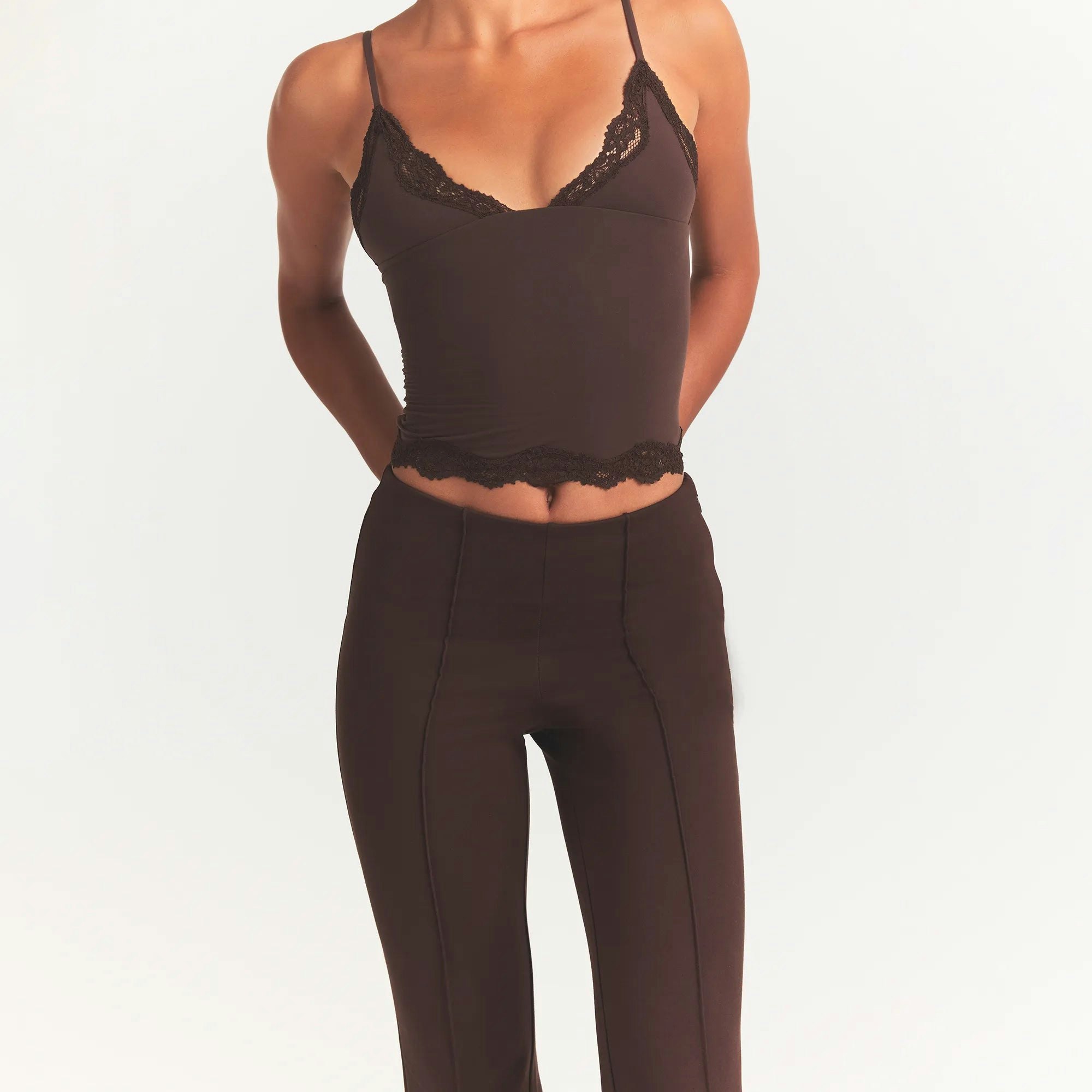 High-Waisted Pintuck Straight Pant
