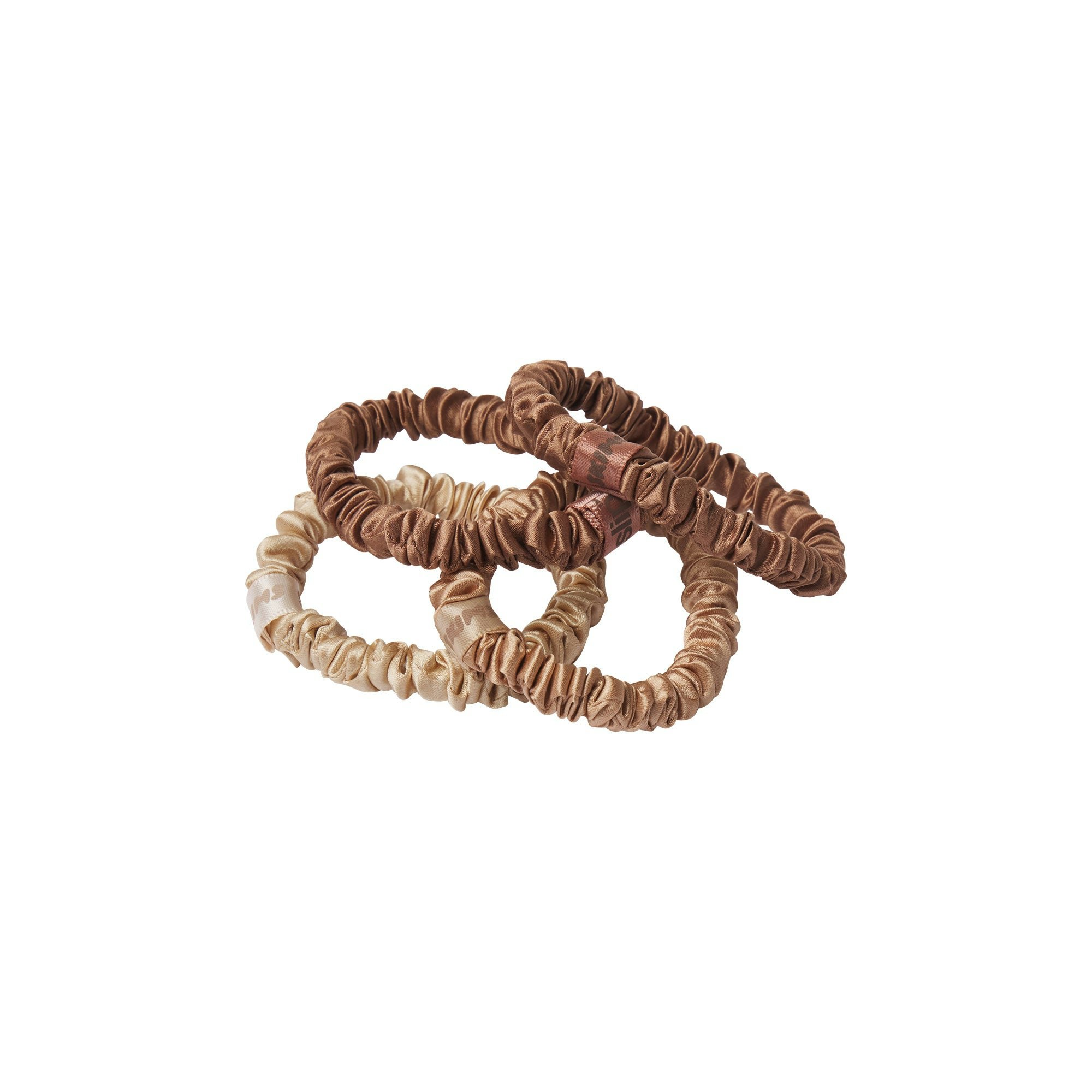 Pure Silk Skinny Scrunchies 4-Pack - 4
